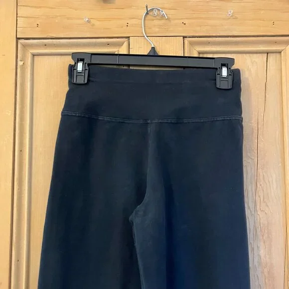 Pact Organic Womens Wide Leg Split Hem Pull On Knit Pants Size XS Black AN EXC - Picture 9 of 11
